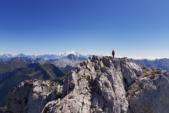 photo montagne alpes escalade grande voie aravis pic jallouvre arete bouquetins