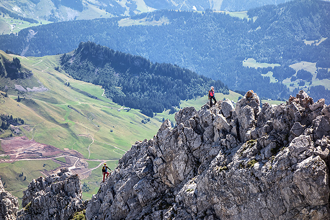 photo montagne alpes escalade grande voie aravis pic jallouvre arete bouquetins