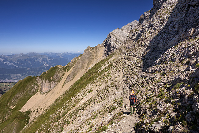 photo montagne alpes escalade grande voie aravis pic jallouvre arete bouquetins