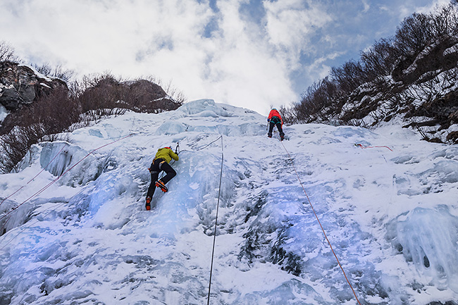 photo montagne alpes savoie haute maurienne vanoise alpes grées bonneval sur arc cascade glace saint landry