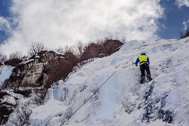 photo montagne alpes savoie haute maurienne vanoise alpes grées bonneval sur arc cascade glace saint landry