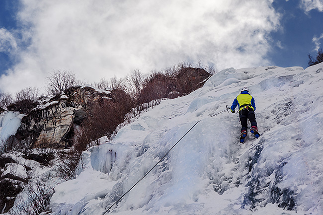 photo montagne alpes savoie haute maurienne vanoise alpes grées bonneval sur arc cascade glace saint landry