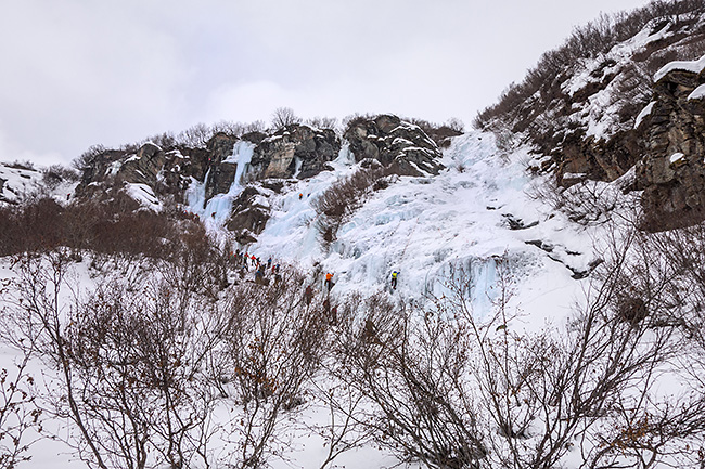 photo montagne alpes savoie haute maurienne vanoise alpes grées bonneval sur arc cascade glace saint landry