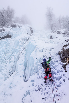 photo montagne alpes oisans ecrins la grave cascade glace colere du ciel