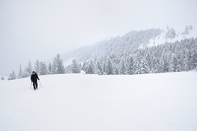 photo montagne alpes bauges randonnée raquettes col arclusaz