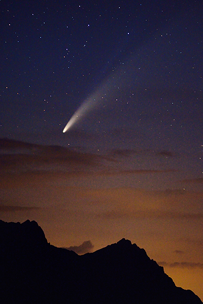 photo montagne alpes beaufortain astrophotographie comete neowise