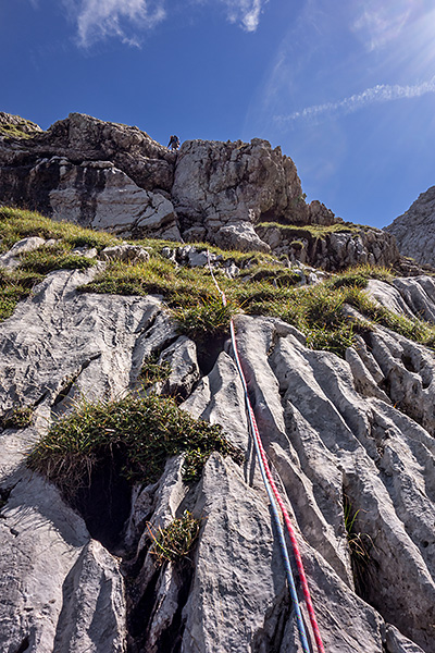 photo montagne alpes escalade grande voie aravis pointes de la blonnière arete à marion