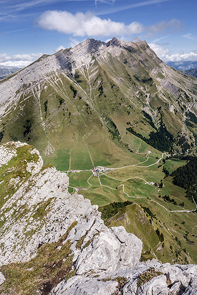 photo montagne alpes escalade grande voie aravis pointes de la blonnière arete à marion