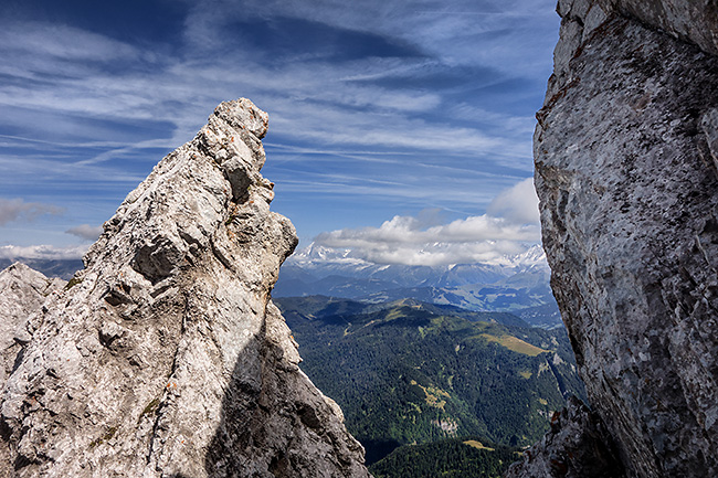 photo montagne alpes escalade grande voie aravis pointes de la blonnière arete à marion