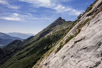 photo montagne alpes escalade grande voie aravis tournette bouton a nos belles annees