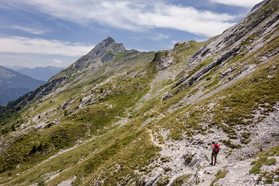 photo montagne alpes escalade grande voie aravis tournette bouton a nos belles annees