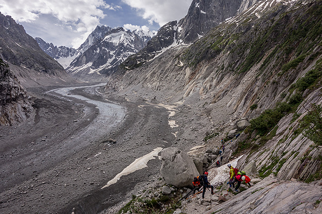 photo montagne alpes escalade grande voie haute savoie chamonix montenvers mer de glace