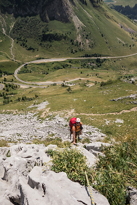 photo montagne alpes escalade aravis grand bornand col colombiere