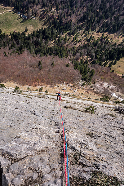 photo montagne alpes escalade grande voie bauges annecy roc boeufs dalle rousse lactate dragibus