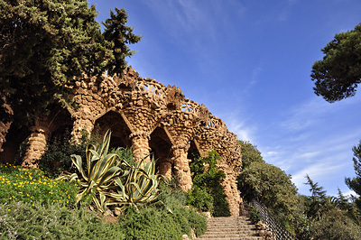 photo espagne barcelone tourisme parc guell gaudi