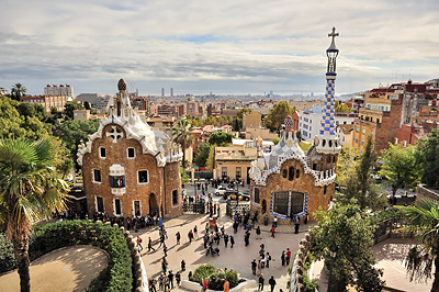 photo espagne barcelone tourisme parc guell gaudi