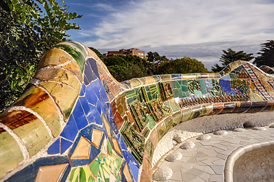 photo espagne barcelone tourisme parc guell gaudi