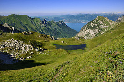 photo montagne alpes randonnée GR5 col bise