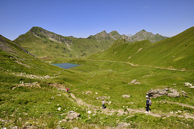 photo montagne alpes randonnée GR5 lac vert