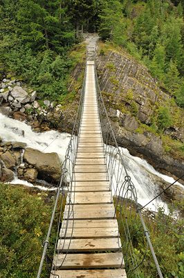 photo montagne alpes randonnée GR5 passerelle bionnassay