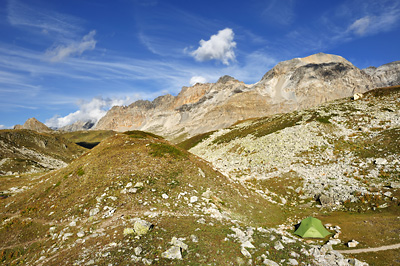 photo montagne alpes randonnée GR5 cerces lac peyron bivouac