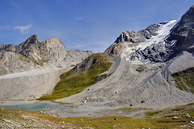 photo montagne alpes randonnée GR5 vanoise col grande casse lac long