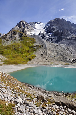 photo montagne alpes randonnée GR5 vanoise col grande casse lac long