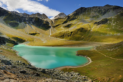 photo montagne alpes randonnée GR5 vanoise lac blanc