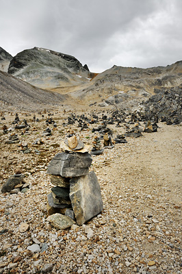 photo montagne alpes randonnée GR5 vanoise col chaviere cairn