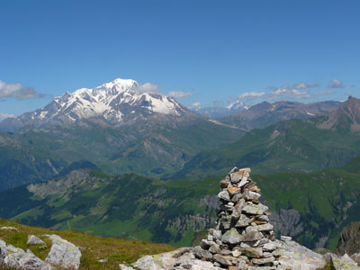 photo montagne alpes randonnée Beaufortain Grand Mont cairn mont blanc