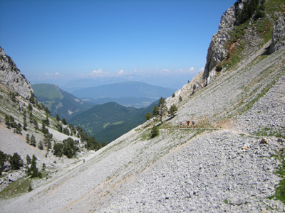 photo montagne alpes randonnée Vercors Grand Veymont pierrier Pas de la Selle