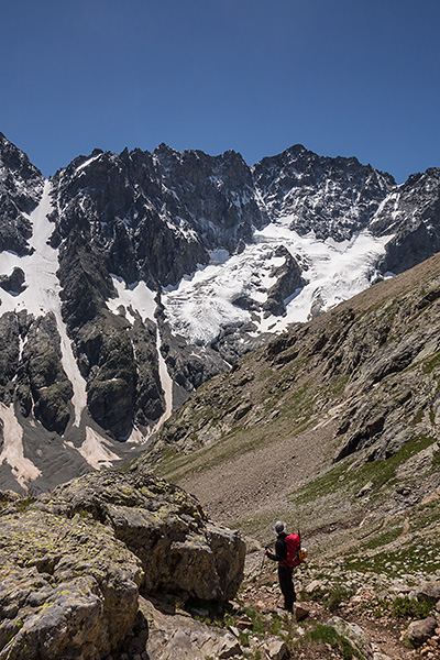 photo montagne alpes alpinisme ecrins grande ruine pointe brevoort voie normale