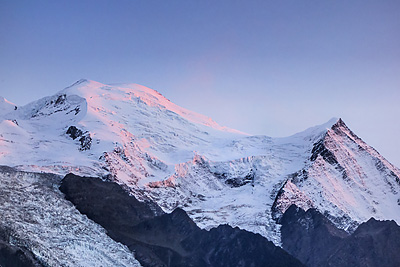 photo montagne alpes chamonix mont blanc jonction glacier bossons taconnaz