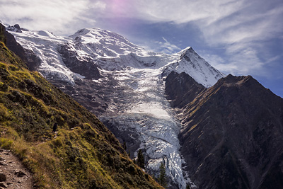 photo montagne alpes chamonix mont blanc jonction glacier bossons taconnaz