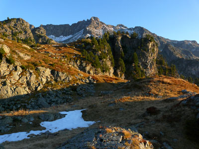 photo montagne alpes randonnée lac du crozet lac longet coucher de soleil belledonne