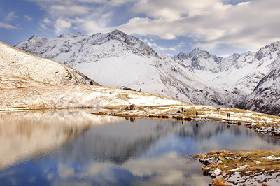 photo montagne alpes randonnée rando grandes rousses grave meije lac pontet