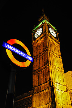  photo Londres big ben metro underground