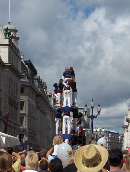 Londres Festival Espagnol Regent Street Pyramide humaine