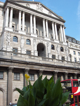 Londres La City Façade de la Bank of England