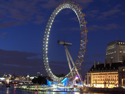 Londres nuit London Eye