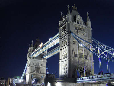 Londres nuit Tower Bridge