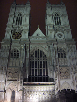 Londres nuit Westminster Abbey