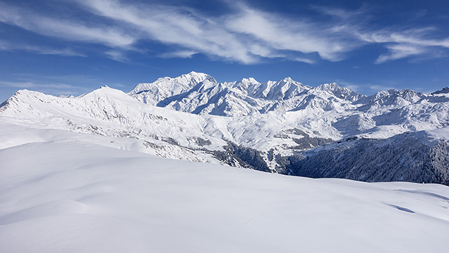 photo montagne alpes ski randonnée savoie beaufortain saisies mont clocher