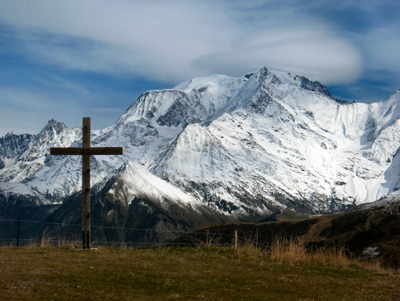 photo montagne alpes randonnée Mont Géroux Mont Joux Mont Blanc croix