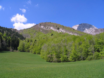 photo montagne alpes randonnée Mont Saint Martin prairie côte charvet