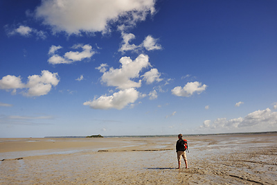 photo france bretagne normandie mont saint michel baie sable maree basse