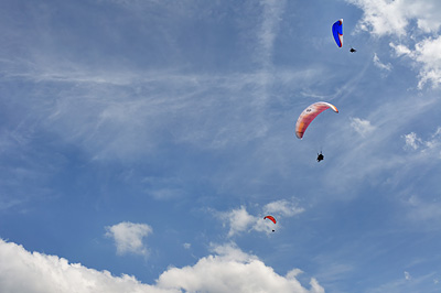 photo alpes Annecy parapente col forclaz lac