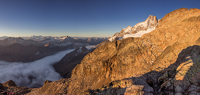 photo montagne alpes alpinisme italie courmayeur val veni petit mont blanc bivouac rainetto