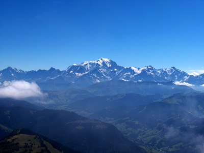 photo montagne alpes randonnée Pointe de Mandallaz massif Mont Blanc sommet