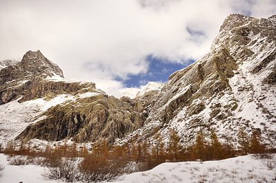 photo montagne alpes ecrins randonnée raquettes automne ailefroide pre madame carle